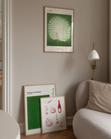 Mixed posters in green and red