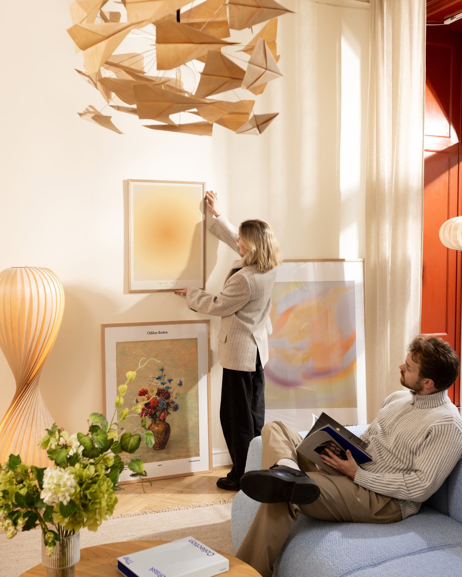 Flourishing composition of art posters